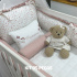 Enxoval de Berço Personalizado 05 Peças Floral Mariana 200 Fios 4570