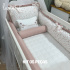 Enxoval de Berço Personalizado 05 Peças Floral Mariana 200 Fios 4570