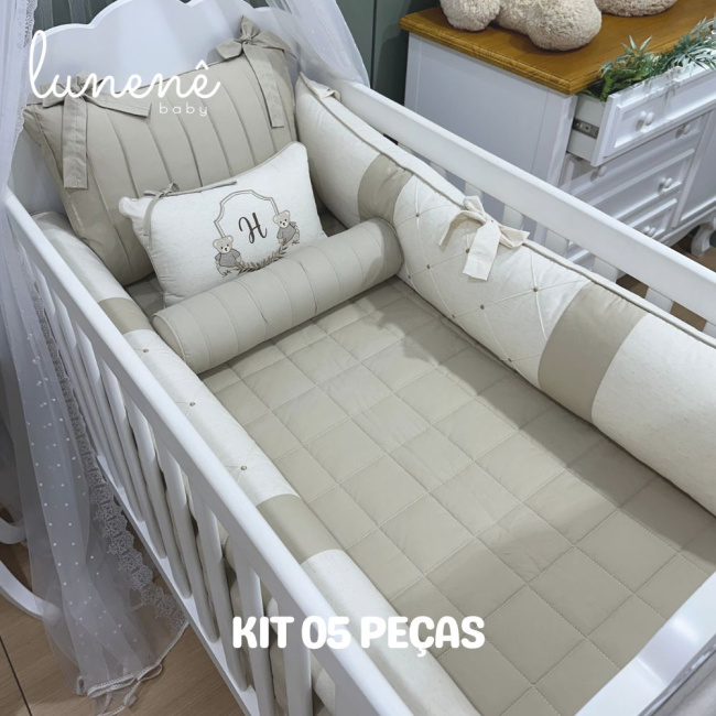 Enxoval de Berço Personalizado 05 Peças Personale Baby Ursinhos 4442
