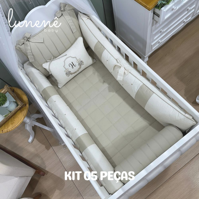 Enxoval de Berço Personalizado 05 Peças Personale Baby Ursinhos 4442