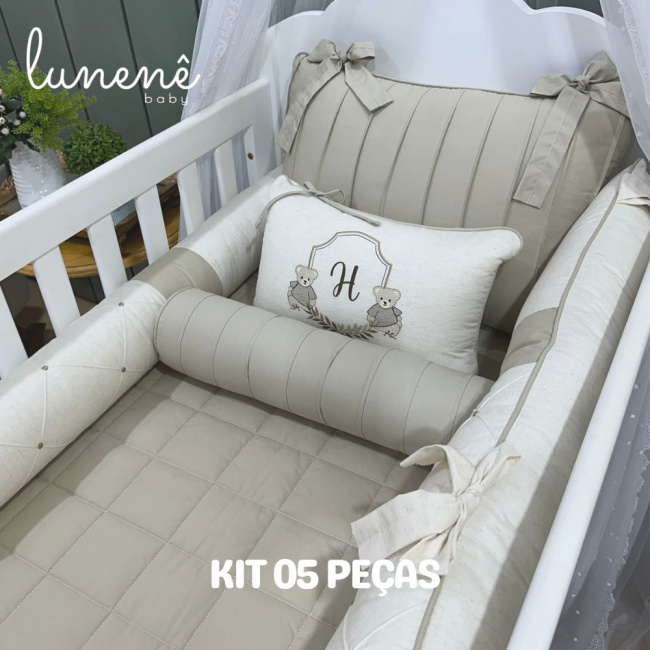 Enxoval de Berço Personalizado 05 Peças Personale Baby Ursinhos 4442