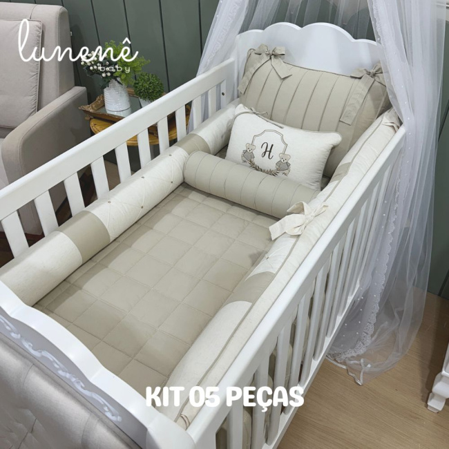 Enxoval de Berço Personalizado 05 Peças Personale Baby Ursinhos 4442
