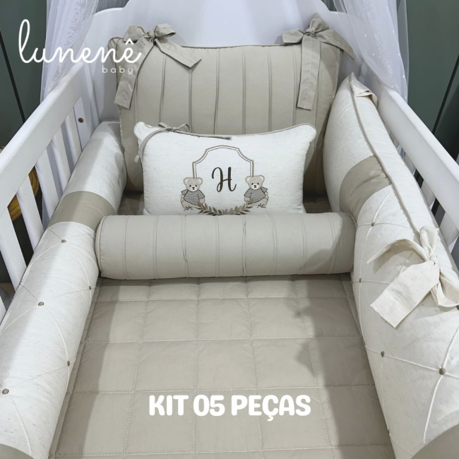 Enxoval de Berço Personalizado 05 Peças Personale Baby Ursinhos 4442