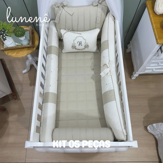 Enxoval de Berço Personalizado 05 Peças Personale Baby Ursinhos 4442
