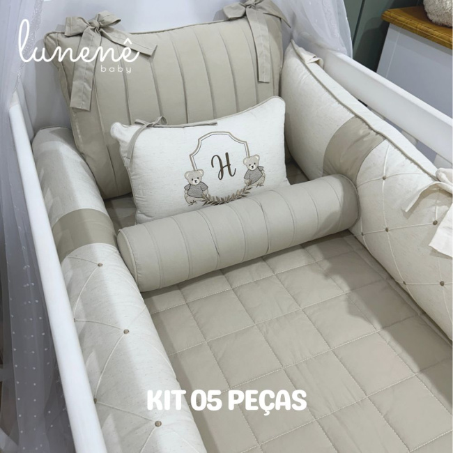 Enxoval de Berço Personalizado 05 Peças Personale Baby Ursinhos 4442