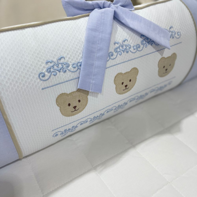 Enxoval de Berço Personalizado 07 Peças Ursinhos 200 Fios 4000