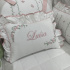 Enxoval de Berço Personalizado 08 Peças 200 Fios Ana Julia Rosê e Verde Doce