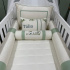 Enxoval de Berço Personalizado 08 Peças Verde Passarinhos 4026