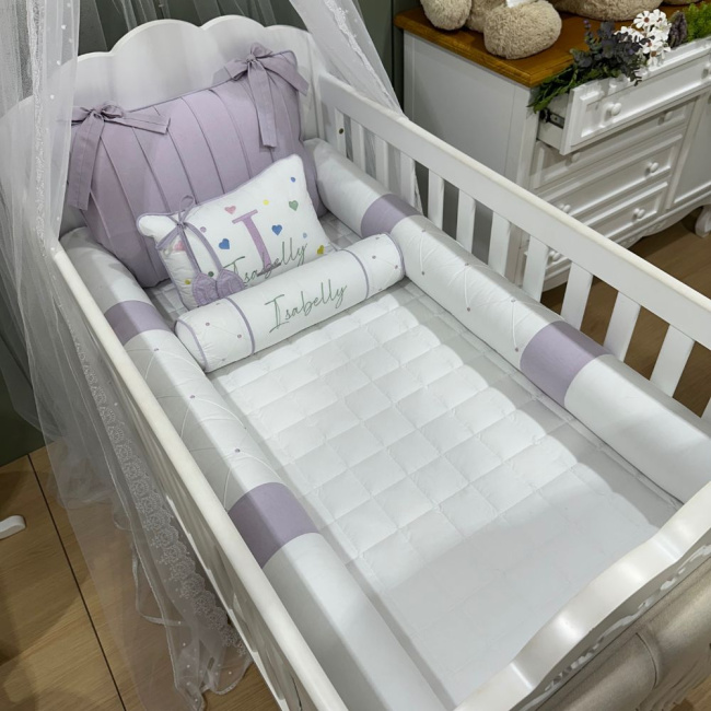 Enxoval de Berço Personalizado 08 Peças Arco Iris 4306