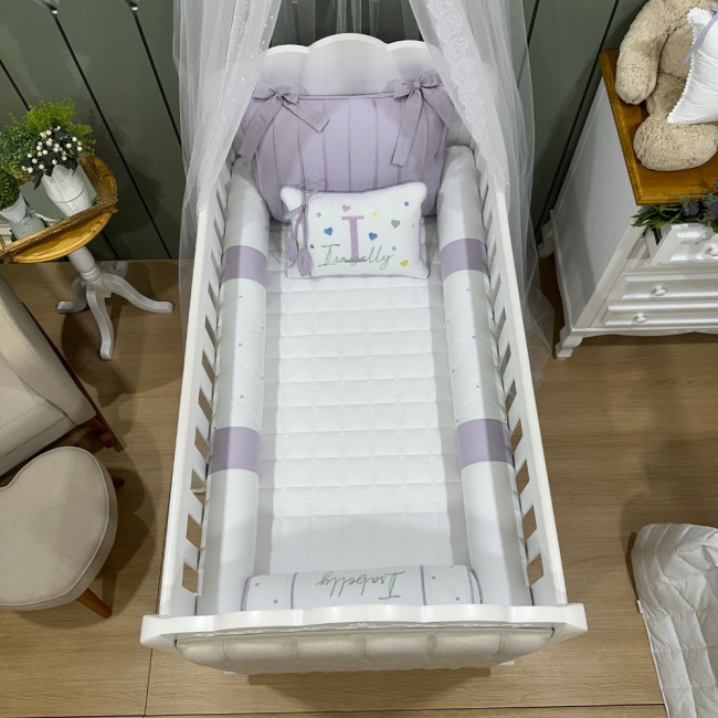 Enxoval de Berço Personalizado 08 Peças Arco Iris 4306