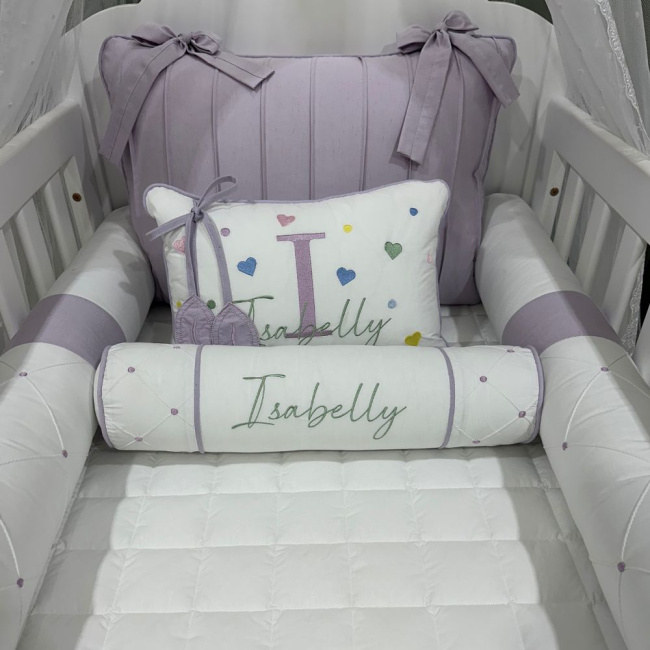 Enxoval de Berço Personalizado 08 Peças Arco Iris 4306
