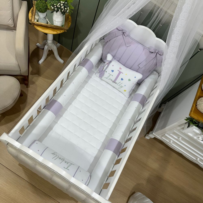 Enxoval de Berço Personalizado 08 Peças Arco Iris 4306