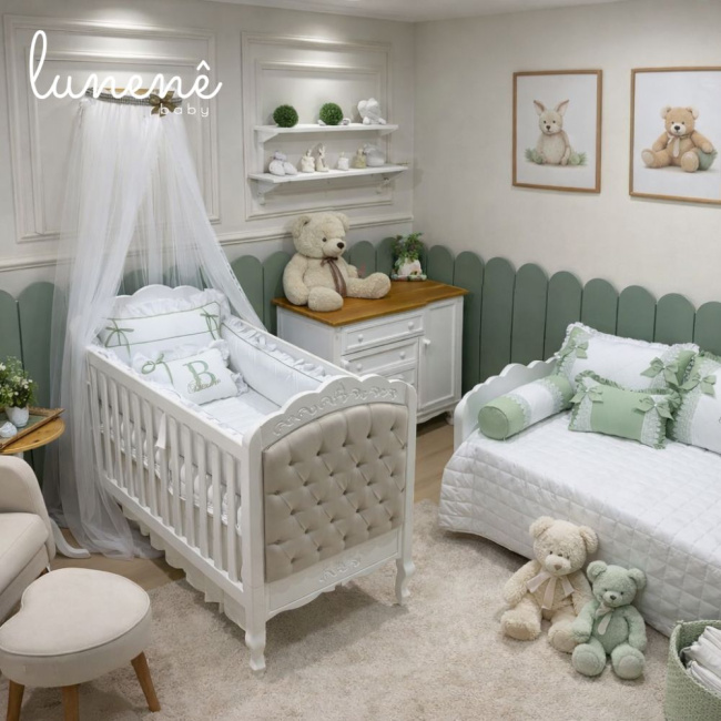 Enxoval de Berço Personalizado 08 Peças Benício Baby 200 Fios 4549