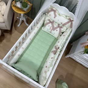 Enxoval de Berço Personalizado 08 Peças Borboletas Personale Baby 140 Fios