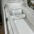 Enxoval de Berço Personalizado 08 Peças Cavalinho Brasão Baby 400 Fios 4529