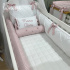 Enxoval de Berço Personalizado 08 Peças Cerejinha Rose 200 Fios 4568