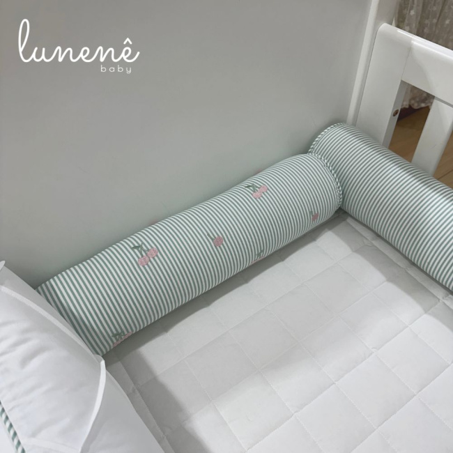 Enxoval de Berço Personalizado 08 Peças Cerejinha Verde 200 Fios 4574