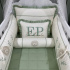 Enxoval de Berço Personalizado 08 Peças Cute Baby Trio Bichinhos Verde 140 Fios 4248