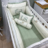 Enxoval de Berço Personalizado 08 Peças Cute Baby Urso Aviador 160 Fios 4605