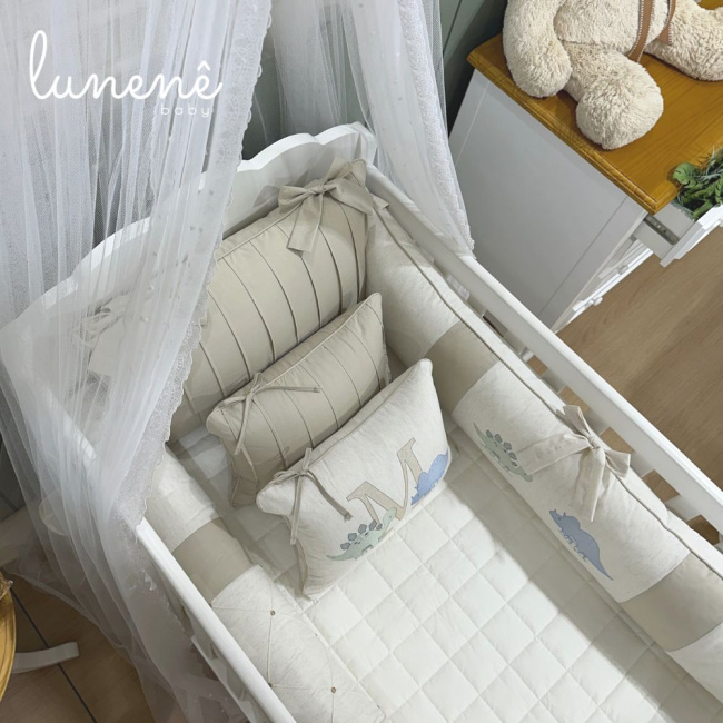 Enxoval de Berço Personalizado 08 Peças Dinossauro Baby 4545