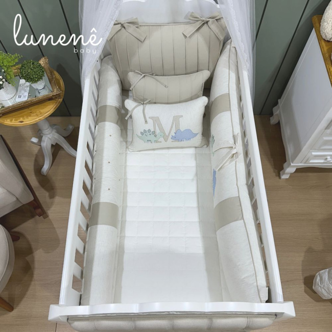 Enxoval de Berço Personalizado 08 Peças Dinossauro Baby 4545