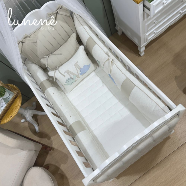 Enxoval de Berço Personalizado 08 Peças Dinossauro Baby 4545