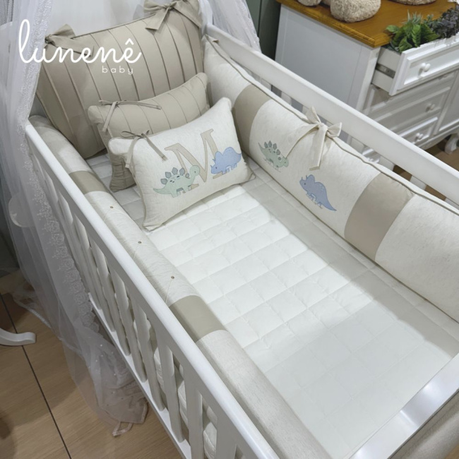 Enxoval de Berço Personalizado 08 Peças Dinossauro Baby 4545