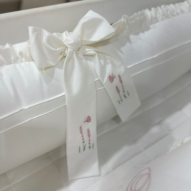 Enxoval de Berço Personalizado 08 Peças Donatella Baby 400 Fios 4523
