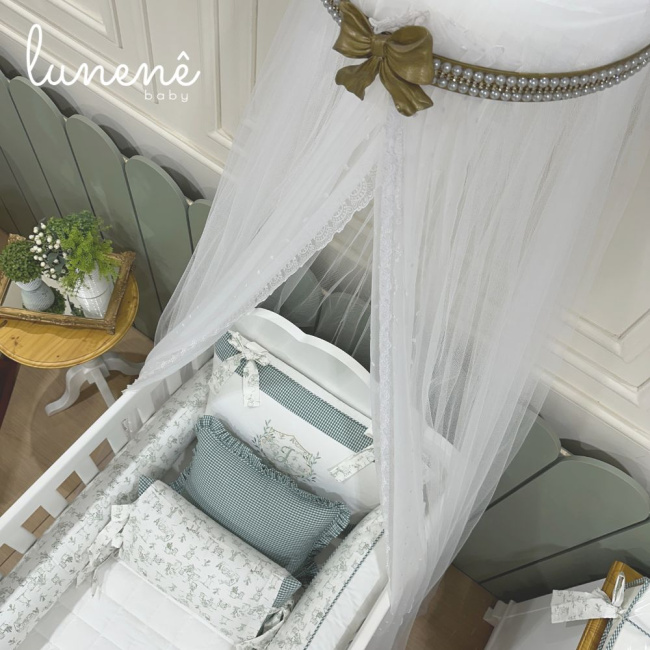 Enxoval de Berço Personalizado 08 Peças Encanto 200 Fios 4537