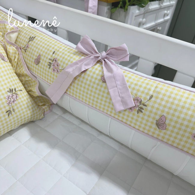 Enxoval de Berço Personalizado 08 Peças Jardim Encantado 4556