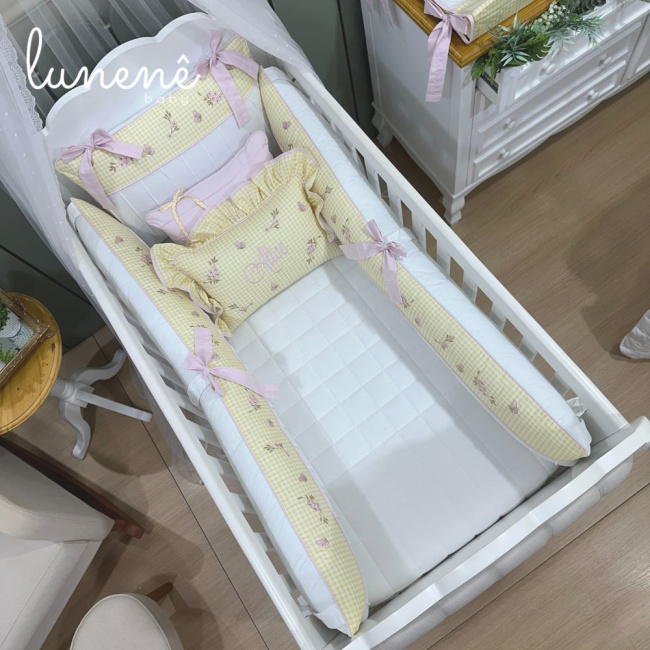 Enxoval de Berço Personalizado 08 Peças Jardim Encantado 4556