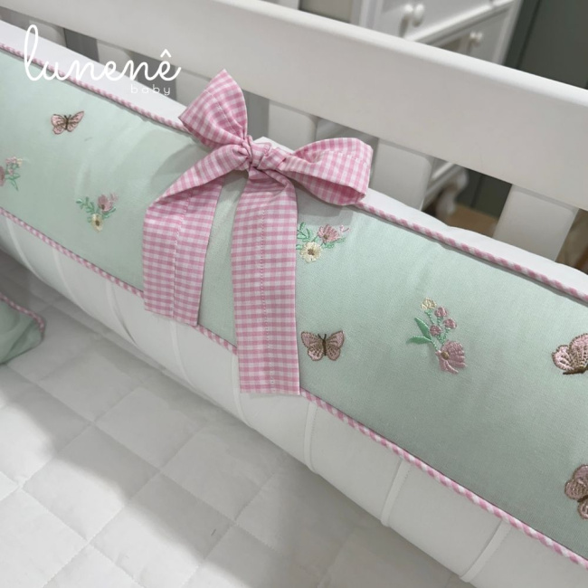 Enxoval de Berço Personalizado 08 Peças Jardim Encantado 4587