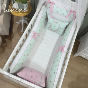 Enxoval de Berço Personalizado 08 Peças Jardim Encantado 4587