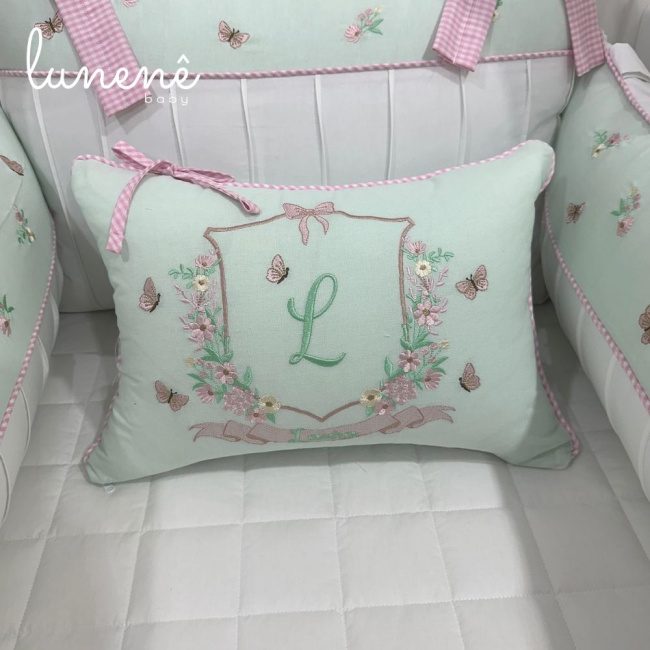 Enxoval de Berço Personalizado 08 Peças Jardim Encantado 4587