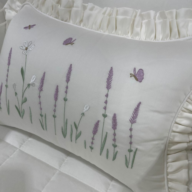 Enxoval de Berço Personalizado 08 Peças Lavanda Baby 400 Fios 4499