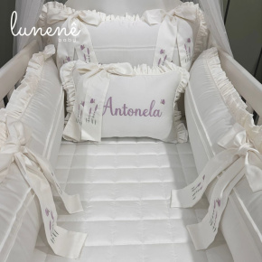 Enxoval de Berço Personalizado 08 Peças Lavanda Baby 400 Fios 4499