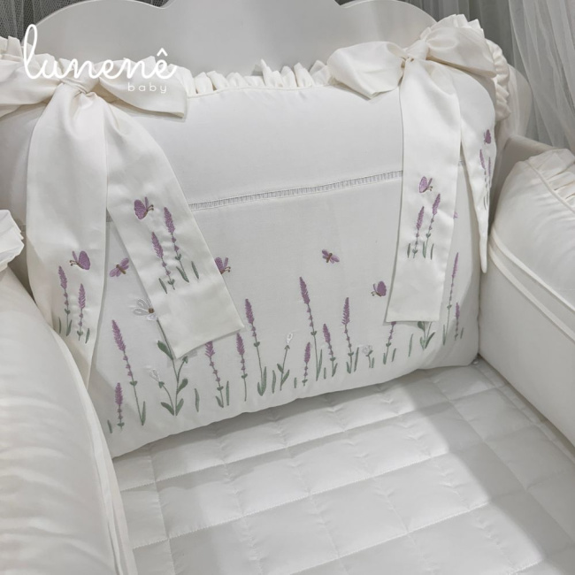 Enxoval de Berço Personalizado 08 Peças Lavanda Baby 400 Fios 4499