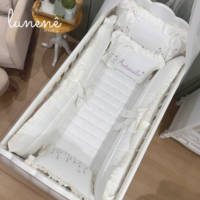 Enxoval de Berço Personalizado 08 Peças Lavanda Baby 400 Fios 4499