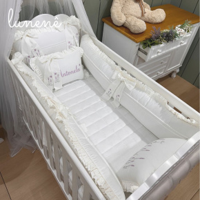 Enxoval de Berço Personalizado 08 Peças Lavanda Baby 400 Fios 4499
