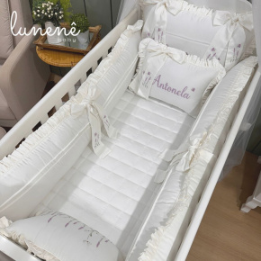 Enxoval de Berço Personalizado 08 Peças Lavanda Baby 400 Fios 4499