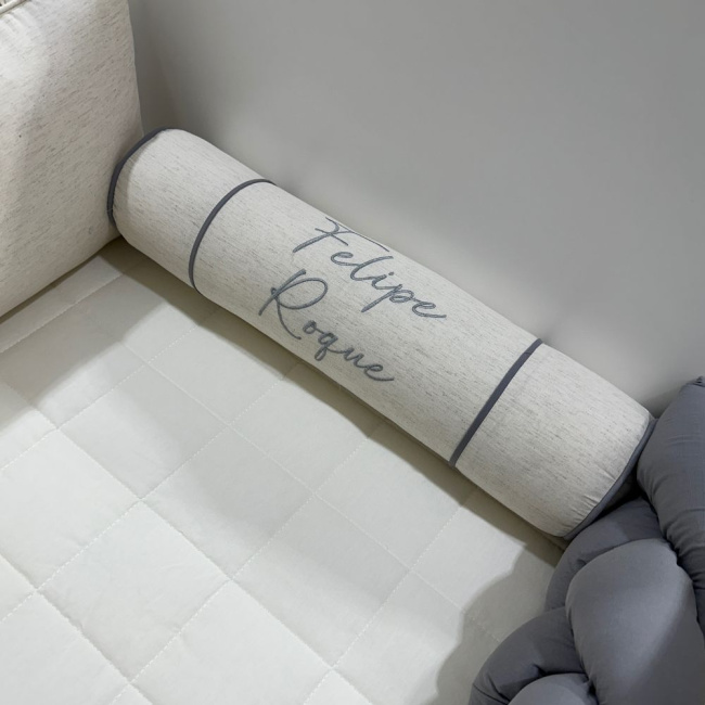 Enxoval de Berço Personalizado 08 Peças Linho Baby 4341
