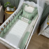 Enxoval de Berço Personalizado 08 Peças Linho Baby Bege Verde 200 Fios