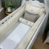 Enxoval de Berço Personalizado 08 Peças Linho Baby Fendi 200 Fios