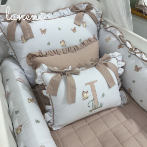 Enxoval de Berço Personalizado 08 Peças Lunenê Baby Isis 9106