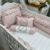 Enxoval de Berço Personalizado 08 Peças Mali Baby Rose e Branco 3765