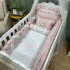 Enxoval de Berço Personalizado 08 Peças Mali Baby Rose e Branco 3765