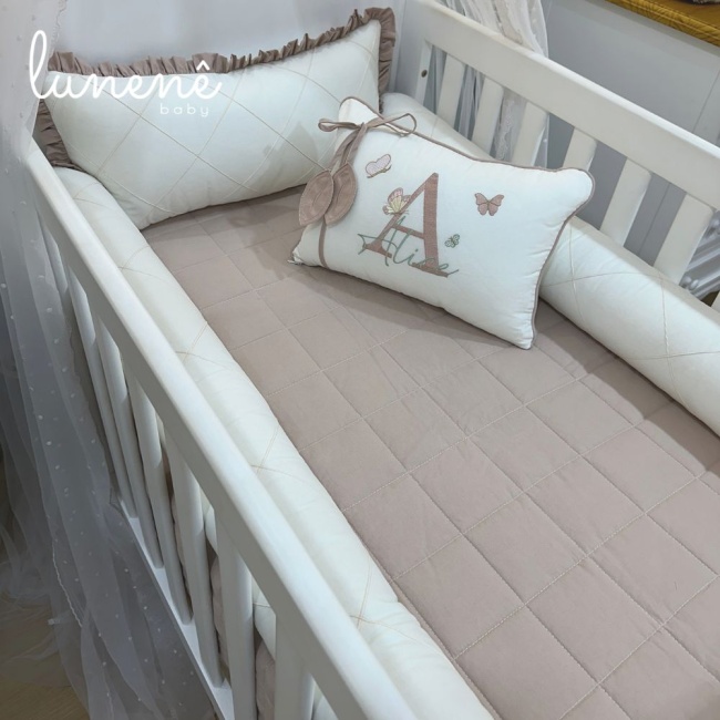 Enxoval de Berço Personalizado 08 Peças Meu Bebê 4607