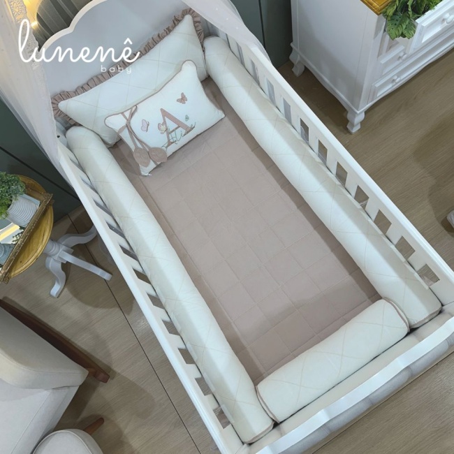 Enxoval de Berço Personalizado 08 Peças Meu Bebê 4607