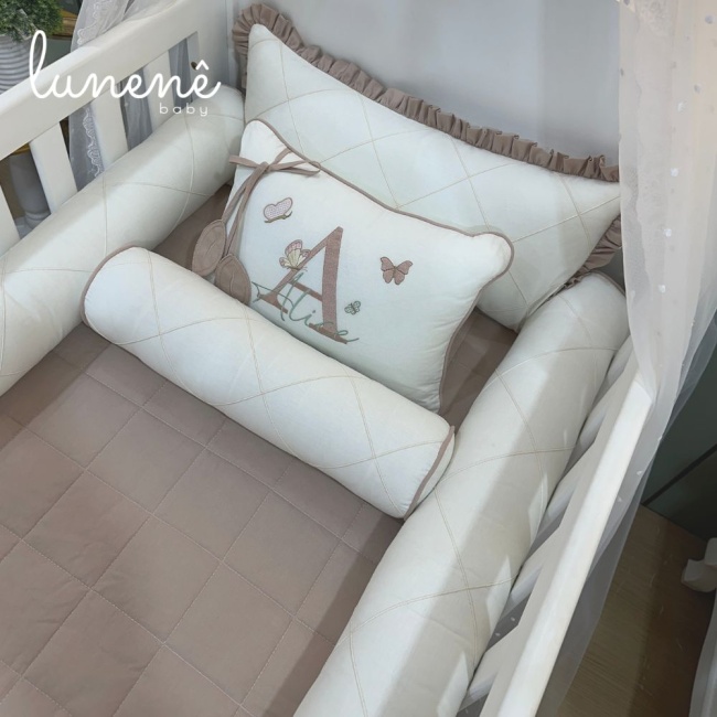 Enxoval de Berço Personalizado 08 Peças Meu Bebê 4607