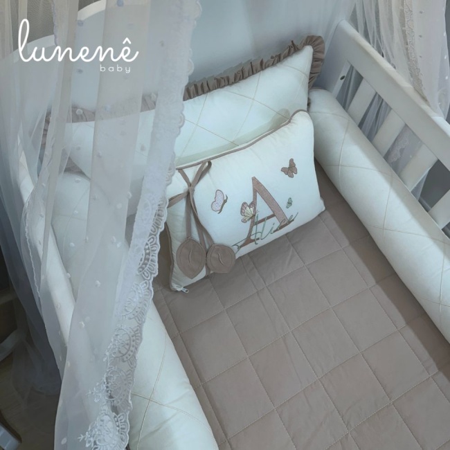 Enxoval de Berço Personalizado 08 Peças Meu Bebê 4607